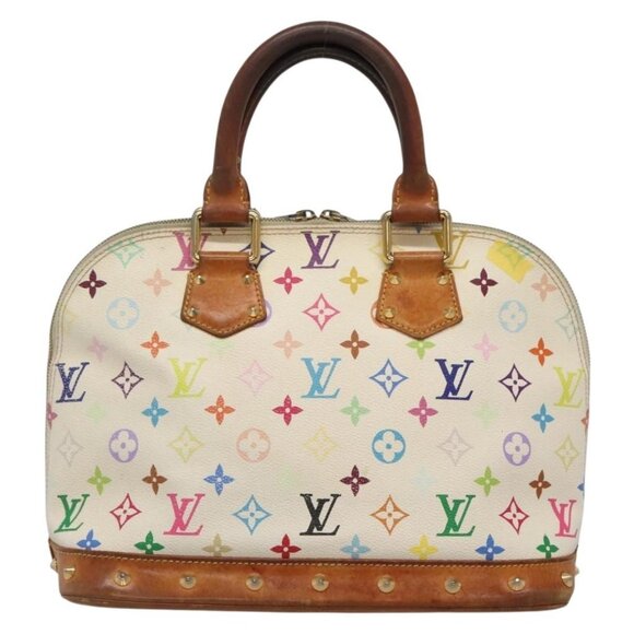 LOUIS VUITTON Monogram Multicolor Alma Hand Bag White M92647 LV Auth 133620 - Picture 3 of 16